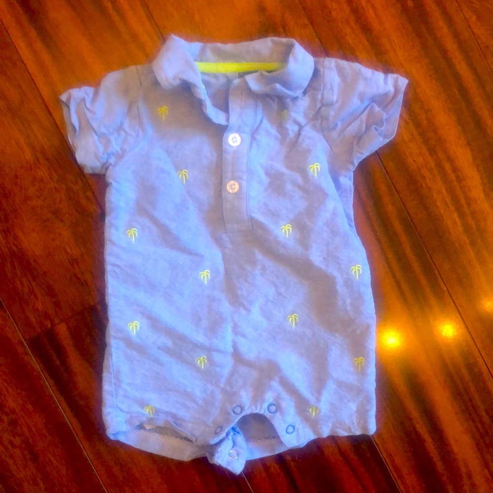 Crown and Ivy NBW romper blue baby boy